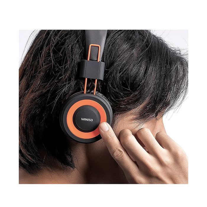 Miniso Foldable Headphone -Orange/Black