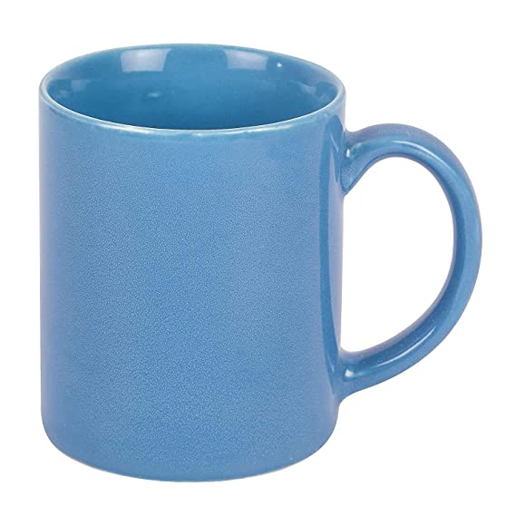 Miniso Ceramic Mug (Glossy , Light Blue)