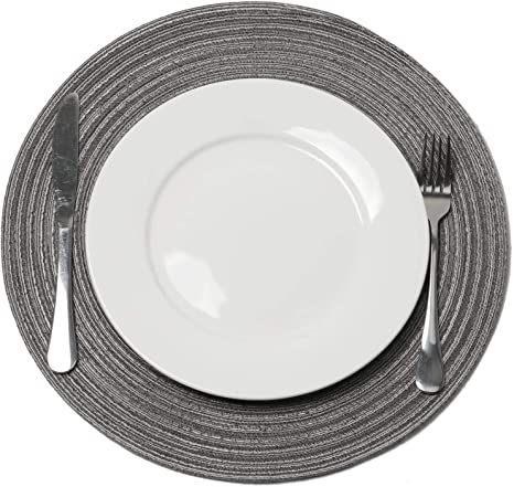 Miniso Rounded Braided Placemat Gray