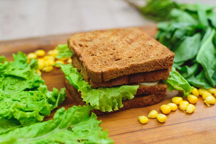 The Stayfit Kitchen Corn Spinach Sandwich