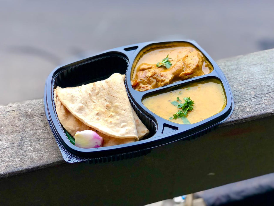 Roti With Dal and Chicken Gravy (RT)