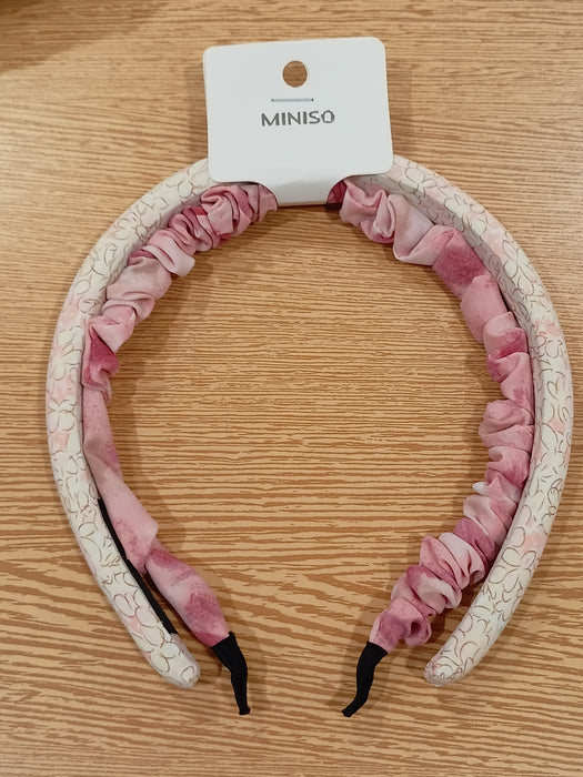 Miniso Floral Hair Hoop (2Pcs) Pink