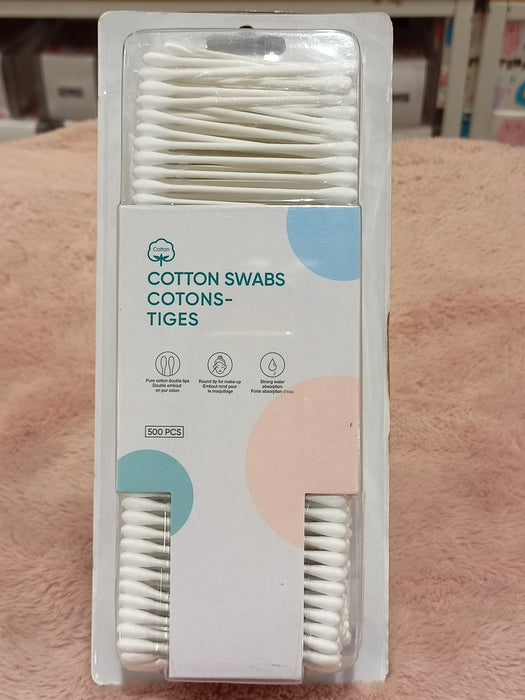 Miniso Eco Friendly Premium Cotton Swabs with Paper Sticks (500 pcs)