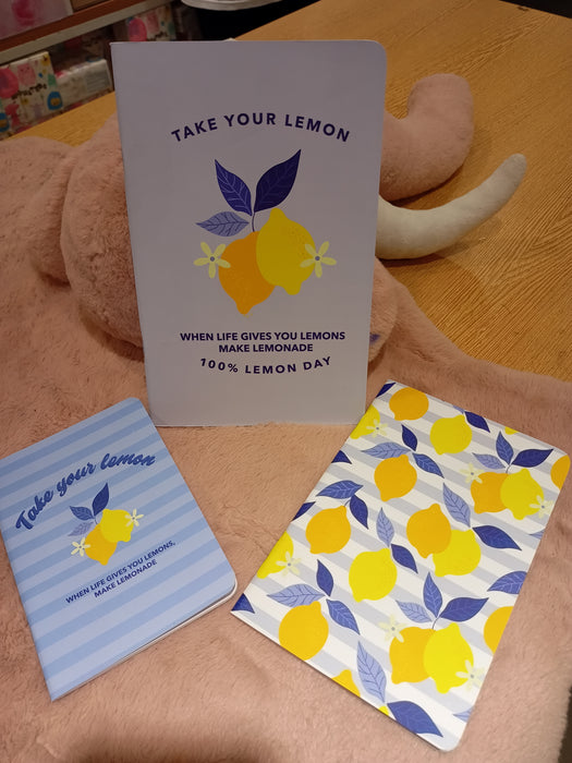Miniso Lemon A5 B6 Stitch Bound Book Pack of 3 (Sky Blue)
