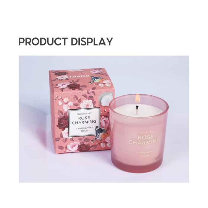 Miniso Fabulous Day Scented Candle(Rose Charming,Pink)