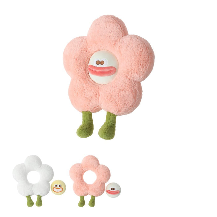 Miniso Ugly  & Cute Series Franky Flowers Pillow Pink