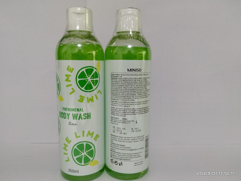 Miniso Phenomenal Body Wash 250ml(Lime)