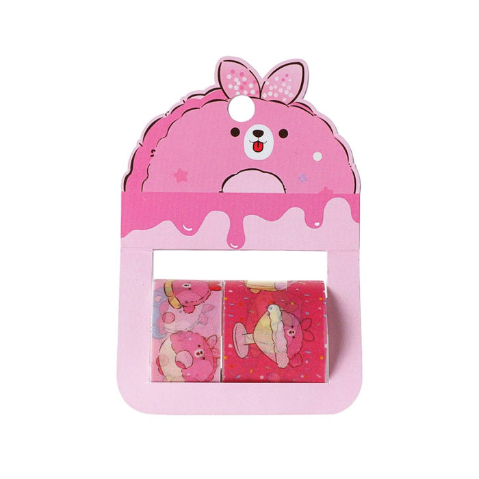 Miniso Mini Family Sweetheart Bunny Series Washi Tape (2 Rolls)(Pink)