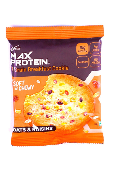RiteBite Max Protein Oats & Raisins 7 Grain Breakfast Cookies