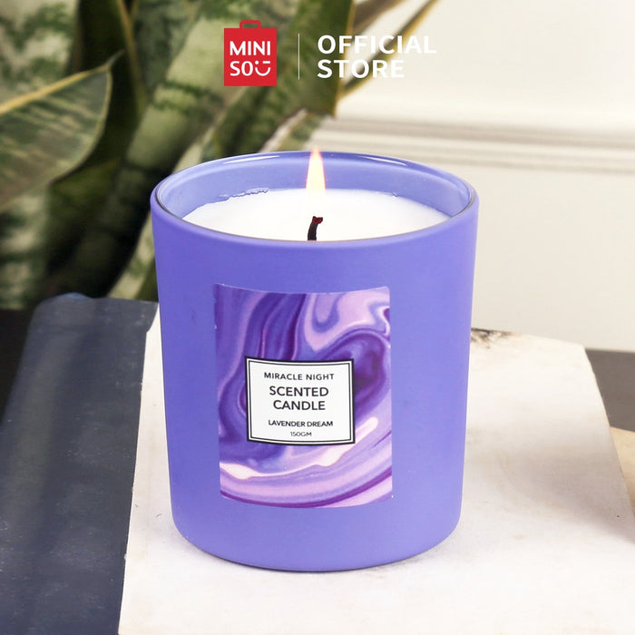 Miniso Miracle Night Scented Candle (Lavender Dream, Purple)