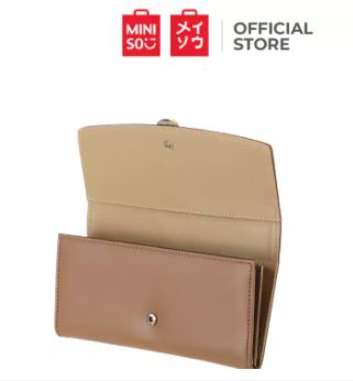 MINISO Long Semicircular Two Fold Wallet - Khaki